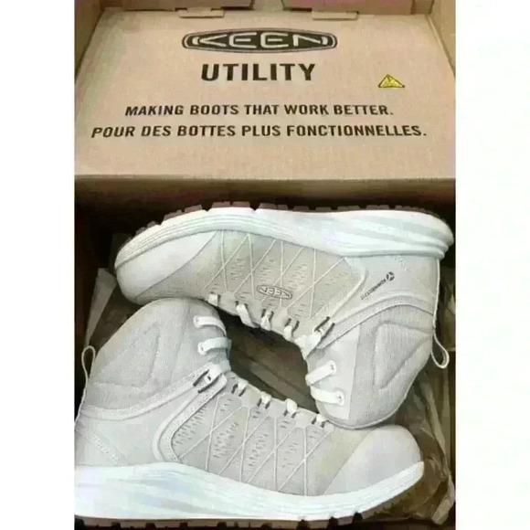 KEEN Vista Energy Ws Sz 8 W Birch Brown Composite Toe Slip Resistant Hike Work - Picture 7 of 8